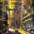 Galatanın Yanında Yağlı Boya Tablosu