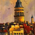 Return to Galata Oil Painting