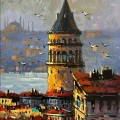 A Morning in Galata Oil Painting