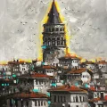 A Day in Galata Oil Painting