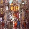 Morning Time in Galata Oil Painting