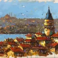 View of Istanbul from Galata Oil Painting