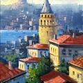 Galata’nın Gözleri Yağlı Boya Tablosu