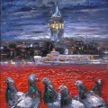 Galata’nın Yankısı Yağlı Boya Tablosu