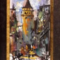 Galata’ya Çıkan Sokak Yağlı Boya Tablosu