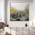 Gold Dalgalar Siparişe Özel Soyut Yağlı Boya Tablo