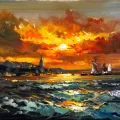 Sea in the Last Light of Day Oil Painting