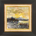End of the Day Bosphorus Oil Painting