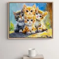 Cats in the Path of Light Oil Painting