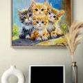 Cats in the Path of Light Oil Painting