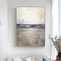 Scandinavian Gray Reflections Custom Order Abstract Oil Painting