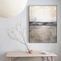 Scandinavian Gray Reflections Custom Order Abstract Oil Painting