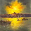 The Bosphorus on the Horizon Oil Painting
