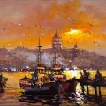 İstanbul’un Işıltısı Yağlı Boya Tablosu