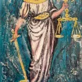 Justitia’nın Terazisi Yağlı Boya Tablosu