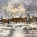 Time Beneath the Snow Oil Painting