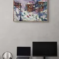 Snow Joy Oil Painting