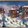 Snow Joy Oil Painting