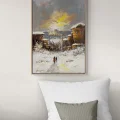 Memories Blending into Snow Oil Painting