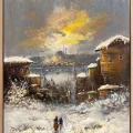 Memories Blending into Snow Oil Painting