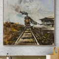 Kara Tren Yağlı Boya Tablosu