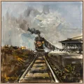 Kara Tren Yağlı Boya Tablosu