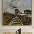 Kara Tren Yağlı Boya Tablosu