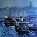 Karakoy Pier Oil Painting