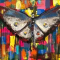 Butterfly and Colorful Dreams Oil Painting