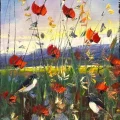 Kır Çiçeklerinin Fısıltısı Yağlı Boya Tablosu