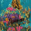 Butterfly in the Meadows Oil Painting