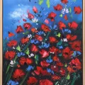 Red Flowers Oil Painting