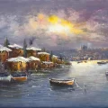 Winter Istanbul Oil Painting