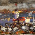 The Winged Guests of Maiden’s Tower Oil Painting