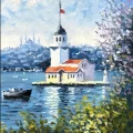 A Day at Maiden’s Tower Oil Painting