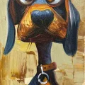 Dog Oil Painting