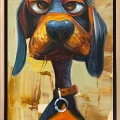 Dog Oil Painting