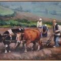 Farmer in the Village Oil Painting