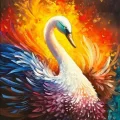 The Noble Stance of the Swan Oil Painting