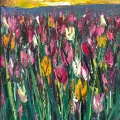 Morning in the Tulip Garden Oil Painting