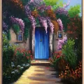 Lilacs in front of the Door Oil Painting