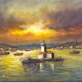 Fairy-Tale Maiden’s Tower Oil Painting