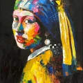 The Modern Girl with a Pearl Earring Oil Painting