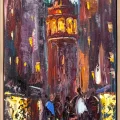 Modernity in Galata Oil Painting