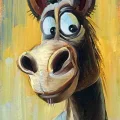 The Playful Donkey Oil Painting