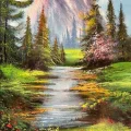 Colorful Reflections of the Forest Oil Painting