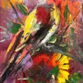 The Colorful Bird Oil Painting