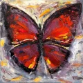 Renkli Kelebek Serüveni Yağlı Boya Tablosu
