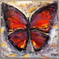 Colorful Butterfly Adventure Oil Painting | Simurg Art Gallery