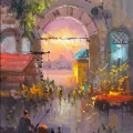 Colorful Streets Oil Painting